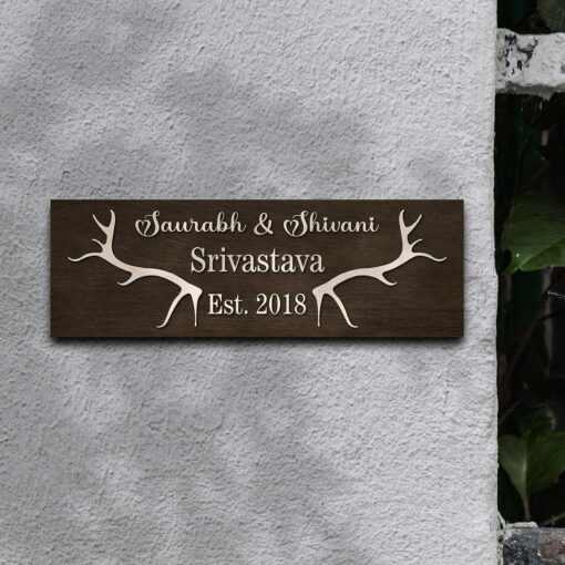 Couple Theme 3D Nameplate | Personalized | 12x4 Inches