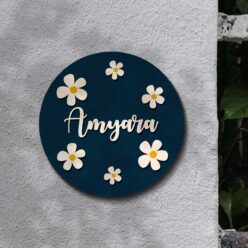 Flower 3D Nameplate | Personalized | 12x12 inches