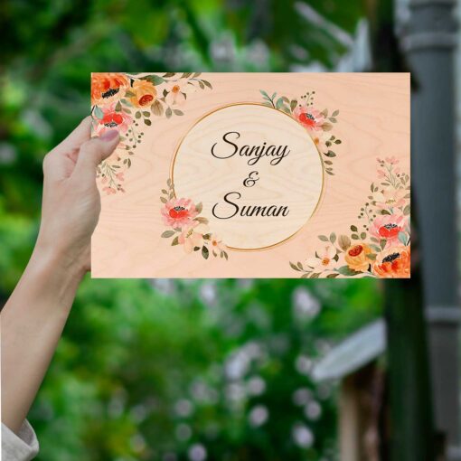 Floral Nameplate | Personalized