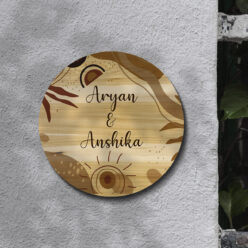 Custom Couple Nameplate Design | Wooden