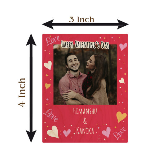 Valentine's Day Wooden Fridge Magnet | Personalized | 3x4 Inch - Image 6