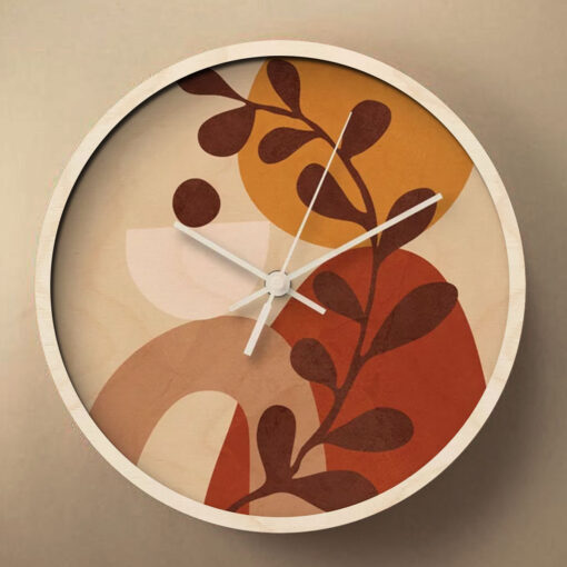 Abstract Art Wooden Wall Clock - Image 3