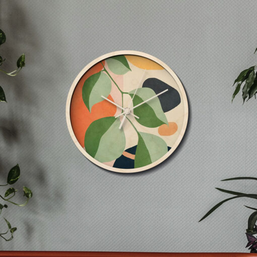 Colorful Branching Wooden Wall Clock - Image 3