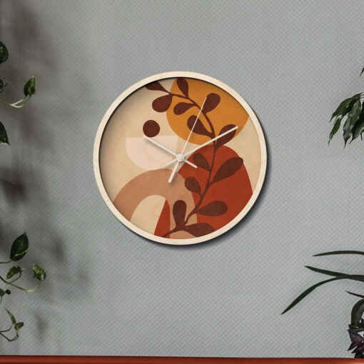Abstract Art Wooden Wall Clock - Image 5