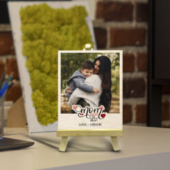 Best Mom Wood Print With Easel Stand | Personalized | 4X6 Inches