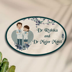 Name Plate for Doctor Couple | Personalized | 12x8 inch