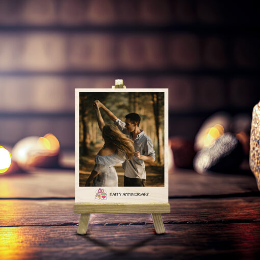 Happy Anniversary Wood Print | Personalized | 4X6 Inches