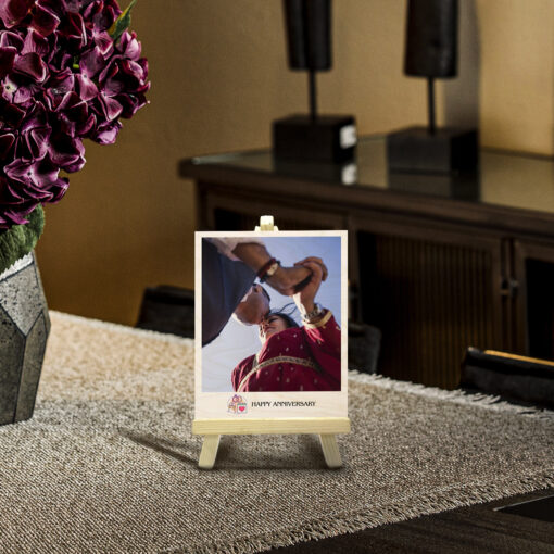 Happy Anniversary Wood Print | Personalized | 4X6 Inches - Image 4