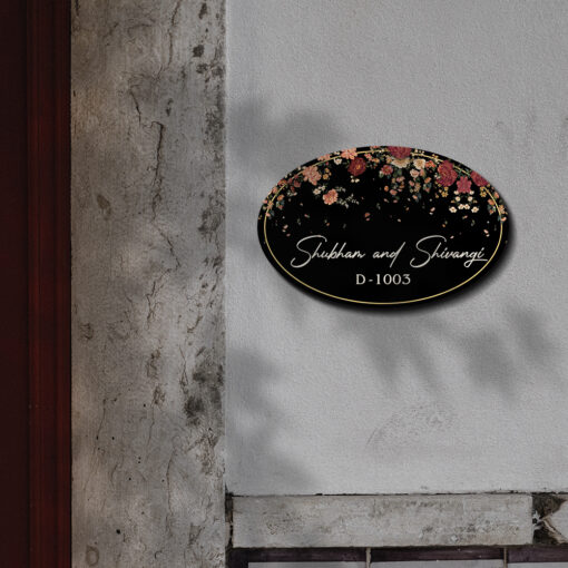 Dark Elegant Nameplate | Personalized | 12x8 inches - Image 2