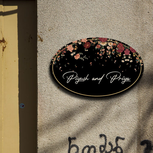Dark Elegant Nameplate | Personalized | 12x8 inches - Image 3