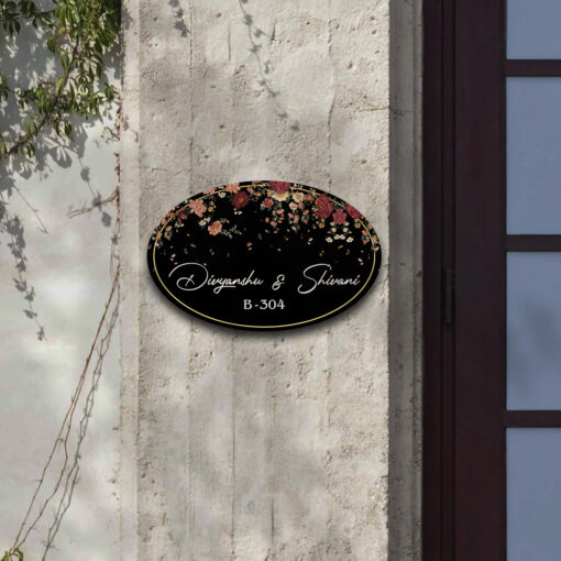 Dark Elegant Nameplate | Personalized | 12x8 inches - Image 4