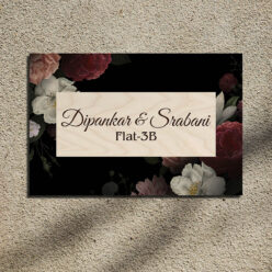 Floral Charm Wooden Nameplate | Personalized