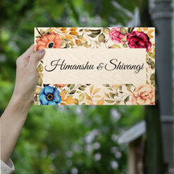 Flower Pattern Name Plate | Personalized