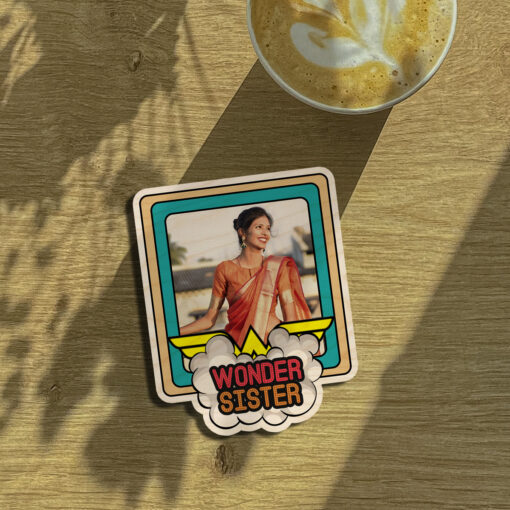 Personalized Sister Fridge Magnet | Wooden - Image 2