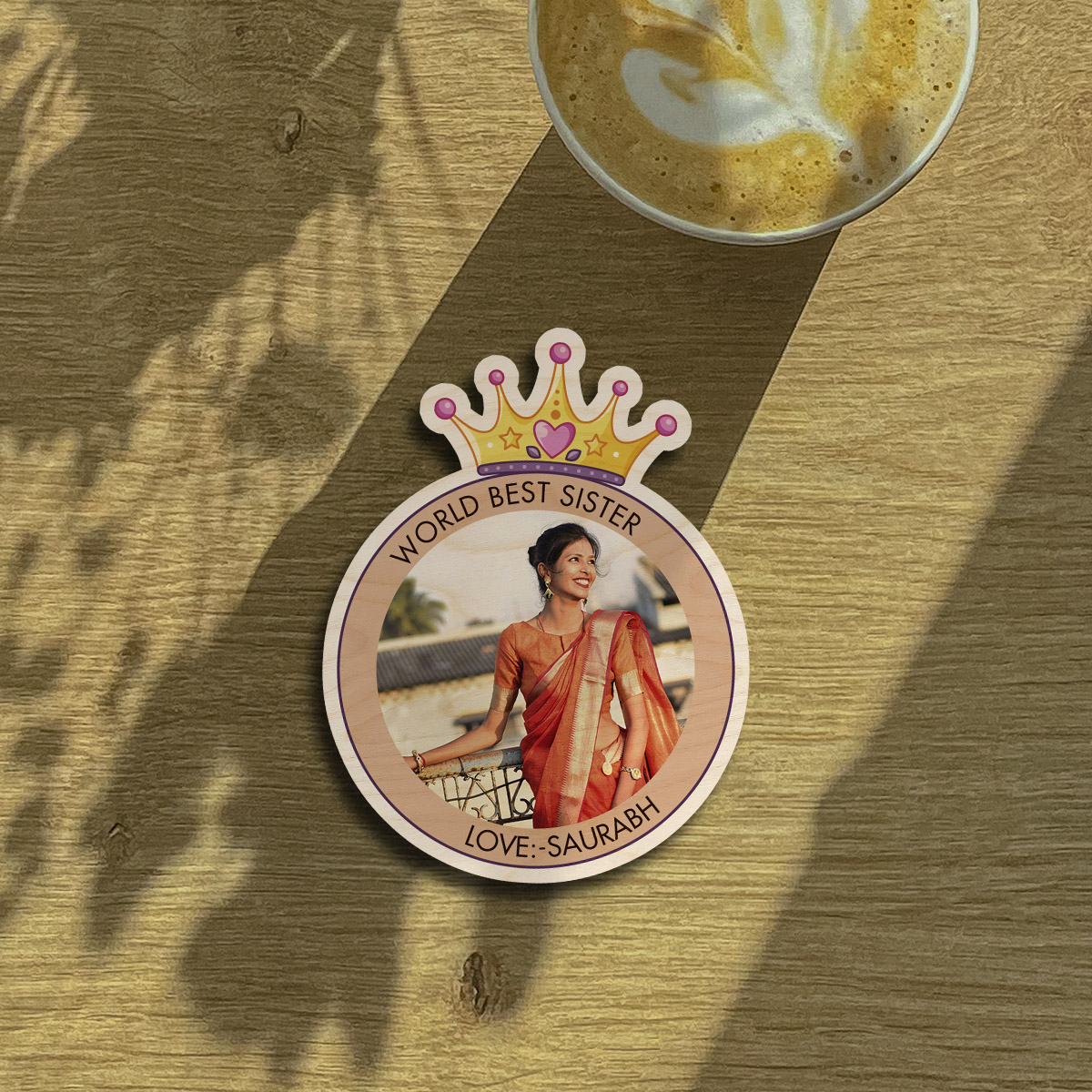 Personalized Sister Magnet | Wooden