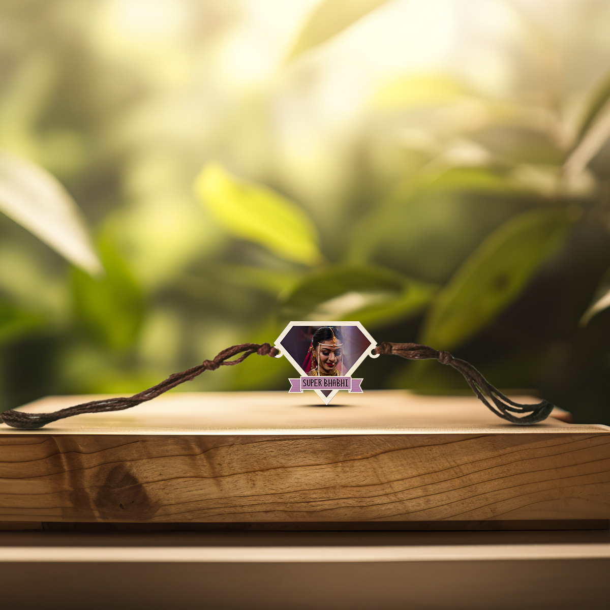 Super Bhabhi Wooden Rakhi - Image 2