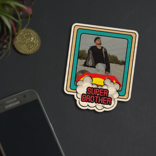 Personalized Brother Magnet | Wooden - Image 3