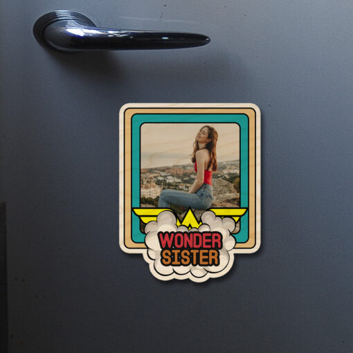 Personalized Sister Fridge Magnet | Wooden - Image 5