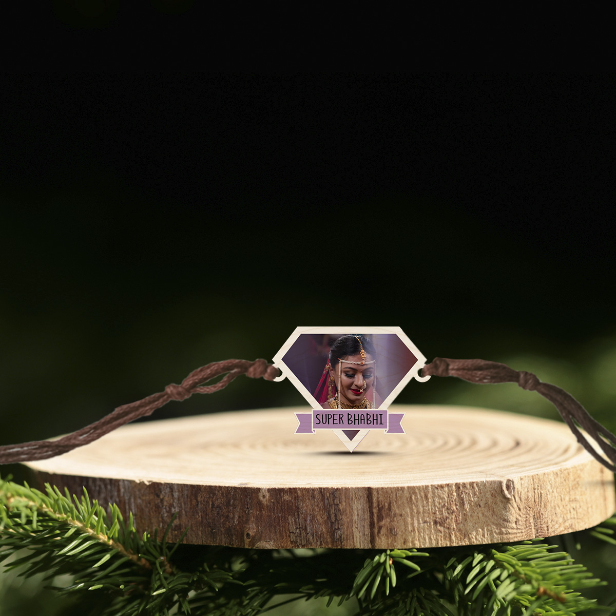 Super Bhabhi Wooden Rakhi - Image 5