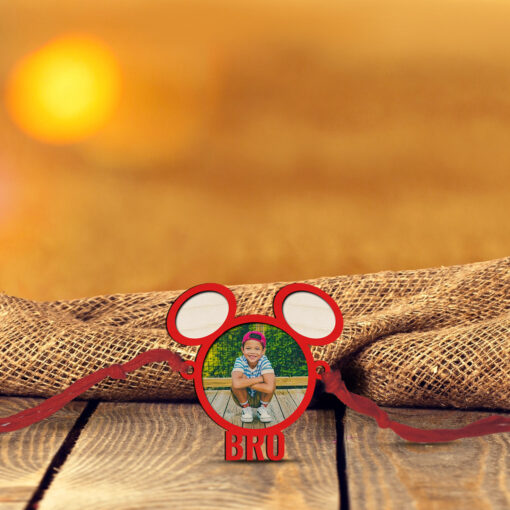 Personalized | Bro Wooden Rakhi - Image 5