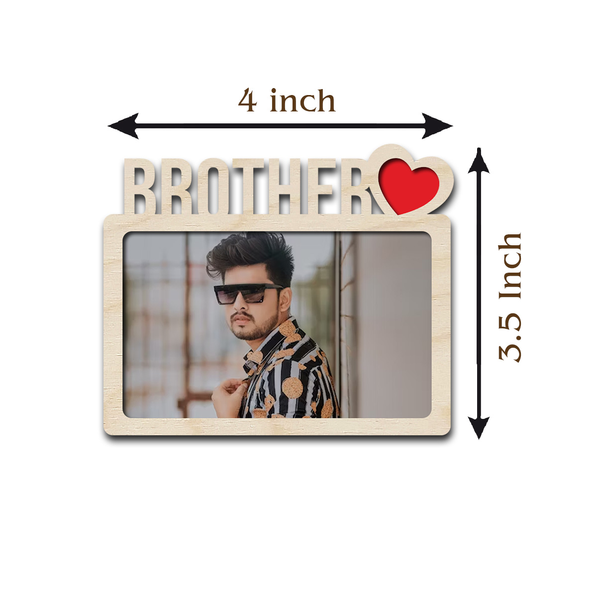 Brother Fridge Magnet | Personalized Wooden | 4*3.5 inches - Image 5