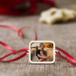 Personalized Wooden Photo Rakhi