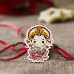 Cute Ganesh Wooden Rakhi