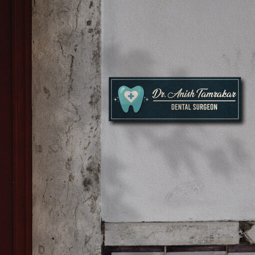Dentist Name Plate | Personalized | 12*4 inches - Image 2