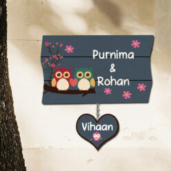 Popular Grey Wooden Name Plate | 3D | Personalized