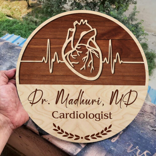 Cardiologist Name Plate | Personalized | 12x12 inch - Image 6