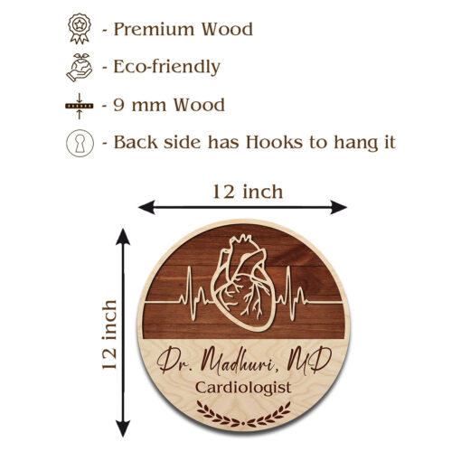 Cardiologist Name Plate | Personalized | 12x12 inch - Image 7