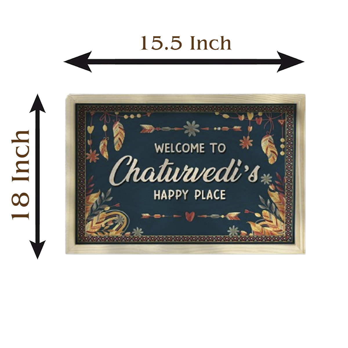 Dark Bohemian Wooden Name plate | Personalized - Image 7