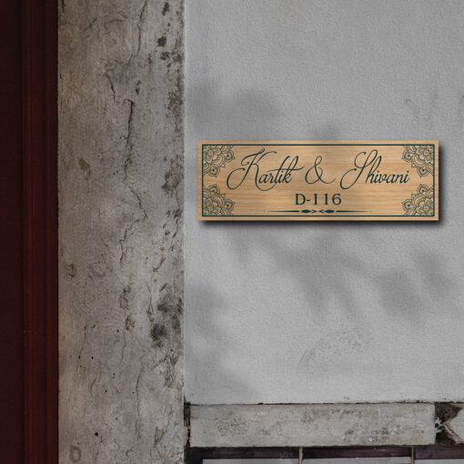 Personalized Couple Wooden Name plate | 12*4 inches - Image 2