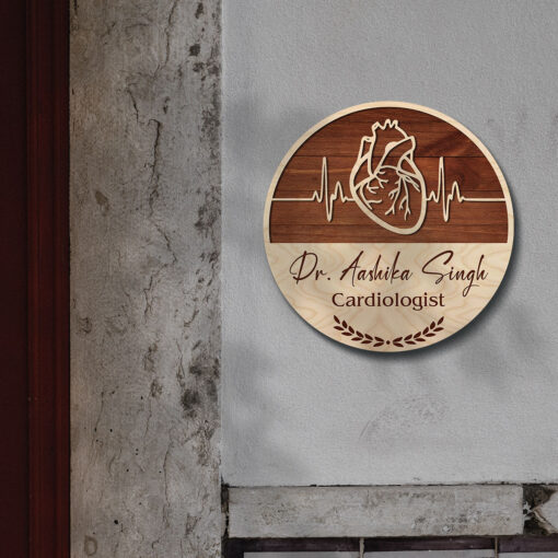 Cardiologist Name Plate | Personalized | 12x12 inch - Image 2