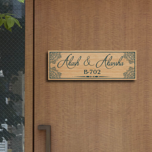 Personalized Couple Wooden Name plate | 12*4 inches - Image 3