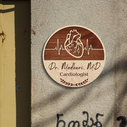 Cardiologist Name Plate | Personalized | 12x12 inch - Image 3