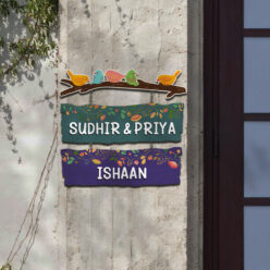 Sparrow Wooden 3D Name Plate | Personalized