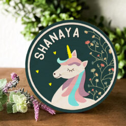 Personalized Unicorn Name plate| Wooden