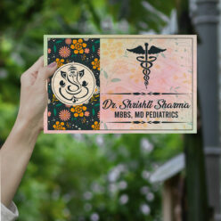 Floral Theme Name plate For Doctors | Personalized