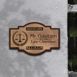 Advocate Name Board for Office | Personalized | 12x8 inches
