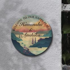 Nature Sunrise Theme Name plate | Personalized | 12*12 inches