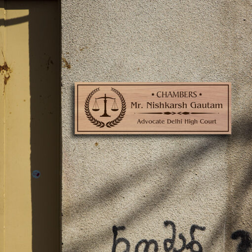 Advocate Name Plate for Door | Personalized - Image 7