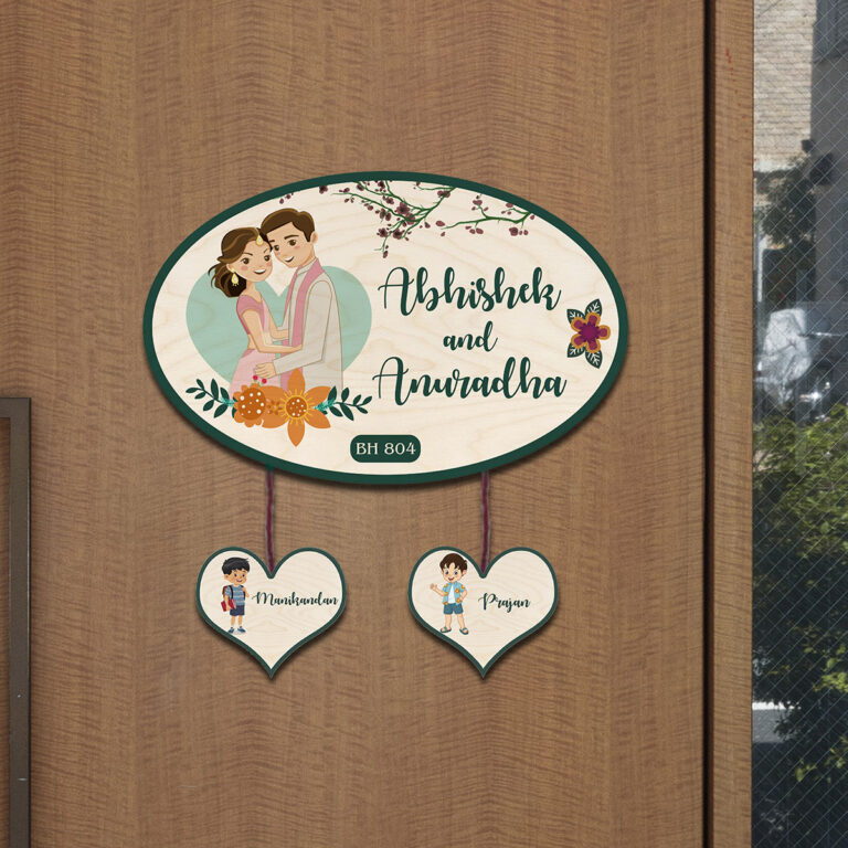 Couple with two kids