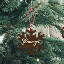 Festive Christmas Wooden Name Ornaments | Customized & Personal | 4 inches