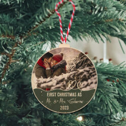 Custom Ornament for Couples | Custom-Made | Handcrafted Wooden | 4 Inch