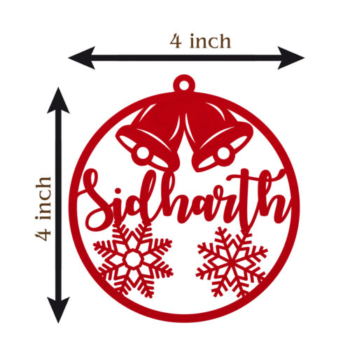 Christmas Reindeer Wooden Name Ornament | Personalized | 4 Inch - Image 4