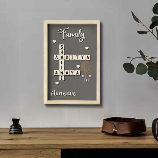 Custom Scrabble Name Frame | Wooden | 12x8 inches - Image 2