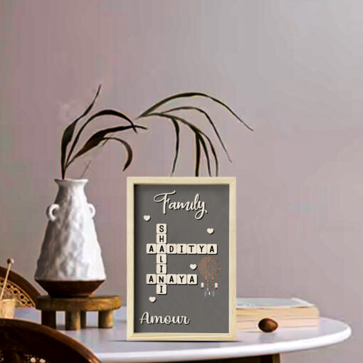 Custom Scrabble Name Frame | Wooden | 12x8 inches - Image 3