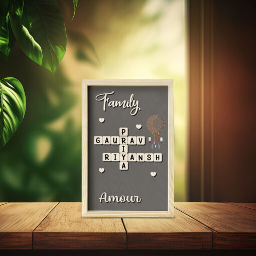 Custom Scrabble Name Frame | Wooden | 12x8 inches - Image 5