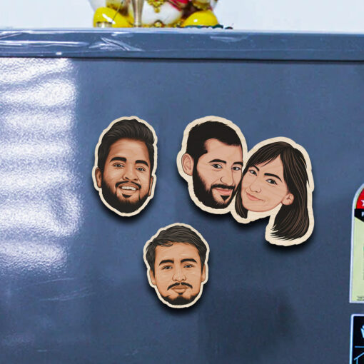 Caricature Fridge Magnet | Personalized | Wooden - Image 7